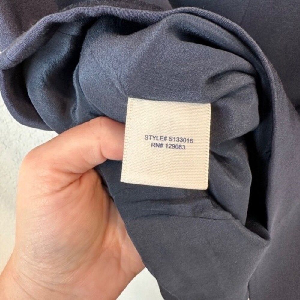 Rebecca Minkoff Navy Blue Silk Skirt Size 6 - Picture 3 of 6